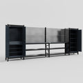 M1221 Modular Work Bench - H2100mm x W5700mm | Laminate WBT | Dark Grey