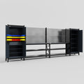 M1221 Modular Work Bench - H2100mm x W5700mm | Laminate WBT | Dark Grey