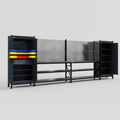 M1221 Modular Work Bench - H2100mm x W5700mm | Laminate WBT | Dark Grey