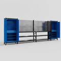M1221 Modular Work Bench - H2100mm x W5700mm | Laminate WBT | Blue