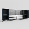M1221 Modular Work Bench - H2100mm x W5700mm | Laminate WBT | Dark Grey