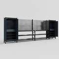 M1221 Modular Work Bench - H2100mm x W5700mm | Laminate WBT | Dark Grey