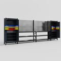 M1221 Modular Work Bench - H2100mm x W5700mm | Laminate WBT | Dark Grey