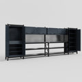 M1221 Modular Work Bench - H2100mm x W5700mm | Laminate WBT | Dark Grey