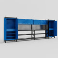 M1221 Modular Work Bench - H2100mm x W5700mm | Laminate WBT | Blue