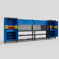 M1221 Modular Work Bench - H2100mm x W5700mm | Laminate WBT | Blue