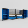 M1221 Modular Work Bench - H2100mm x W5700mm | MDF WBT | Blue