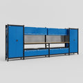 M1221 Modular Work Bench - H2100mm x W5700mm | MDF WBT | Blue