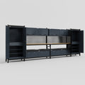 M1221 Modular Work Bench - H2100mm x W5700mm | MDF WBT | Dark Grey