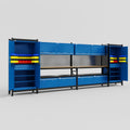 M1221 Modular Work Bench - H2100mm x W5700mm | MDF WBT | Blue