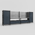 M1221 Modular Work Bench - H2100mm x W5700mm | Stainless WBT | Dark Grey