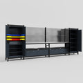 M1221 Modular Work Bench - H2100mm x W5700mm | Stainless WBT | Dark Grey
