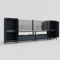 M1221 Modular Work Bench - H2100mm x W5700mm | Stainless WBT | Dark Grey