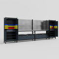 M1221 Modular Work Bench - H2100mm x W5700mm | Stainless WBT | Dark Grey