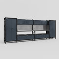 M1221 Modular Work Bench - H2100mm x W5700mm | Stainless WBT | Dark Grey