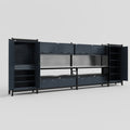 M1221 Modular Work Bench - H2100mm x W5700mm | Stainless WBT | Dark Grey