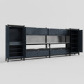 M1221 Modular Work Bench - H2100mm x W5700mm | Stainless WBT | Dark Grey