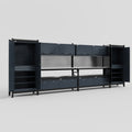 M1221 Modular Work Bench - H2100mm x W5700mm | Stainless WBT | Dark Grey