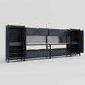 M1221 Modular Work Bench - H2100mm x W5700mm | Stainless WBT | Dark Grey