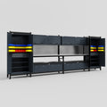 M1221 Modular Work Bench - H2100mm x W5700mm | Stainless WBT | Dark Grey