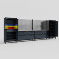 M1221 Modular Work Bench - H2100mm x W5700mm | Stainless WBT | Dark Grey
