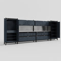 M1221 Modular Work Bench - H2100mm x W5700mm | Stainless WBT | Dark Grey