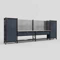 M1221 Modular Work Bench - H2100mm x W5700mm | Stainless WBT | Dark Grey