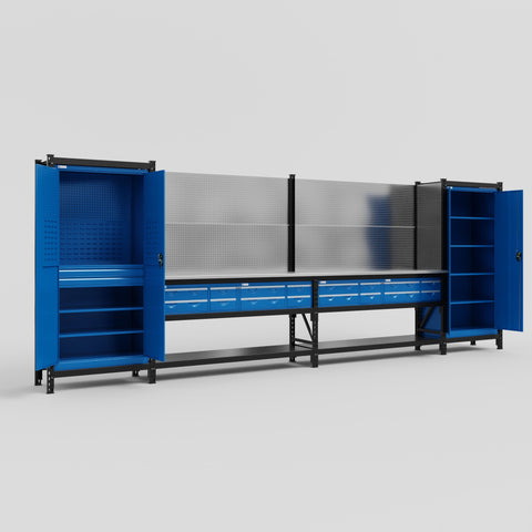 M1221 Modular Work Bench - H2100mm x W5700mm