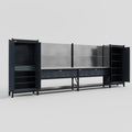 M1221 Modular Work Bench - H2100mm x W5700mm | Stainless WBT | Dark Grey