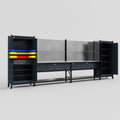 M1221 Modular Work Bench - H2100mm x W5700mm | Stainless WBT | Dark Grey