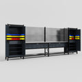 M1221 Modular Work Bench - H2100mm x W5700mm | Stainless WBT | Dark Grey