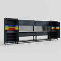 M1221 Modular Work Bench - H2100mm x W5700mm | Stainless WBT | Dark Grey