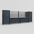 M1221 Modular Work Bench - H2100mm x W5700mm | Stainless WBT | Dark Grey