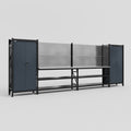 M1221 Modular Work Bench - H2100mm x W5700mm | Stainless WBT | Dark Grey