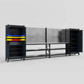 M1221 Modular Work Bench - H2100mm x W5700mm | Stainless WBT | Dark Grey