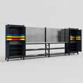 M1221 Modular Work Bench - H2100mm x W5700mm | Stainless WBT | Dark Grey