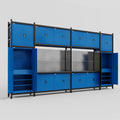 M1221 Modular Work Bench - H3100mm x W5700mm | Laminate WBT | Blue