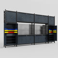 M1221 Modular Work Bench - H3100mm x W5700mm | Laminate WBT | Dark Grey