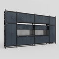 M1221 Modular Work Bench - H3100mm x W5700mm | Laminate WBT | Dark Grey