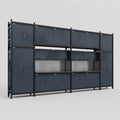 M1221 Modular Work Bench - H3100mm x W5700mm | Laminate WBT | Dark Grey