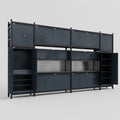M1221 Modular Work Bench - H3100mm x W5700mm | Laminate WBT | Dark Grey