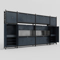 M1221 Modular Work Bench - H3100mm x W5700mm | Laminate WBT | Dark Grey