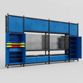 M1221 Modular Work Bench - H3100mm x W5700mm | Laminate WBT | Blue