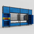 M1221 Modular Work Bench - H3100mm x W5700mm | Laminate WBT | Blue