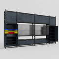 M1221 Modular Work Bench - H3100mm x W5700mm | Laminate WBT | Dark Grey