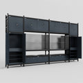 M1221 Modular Work Bench - H3100mm x W5700mm | Laminate WBT | Dark Grey