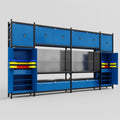 M1221 Modular Work Bench - H3100mm x W5700mm | Laminate WBT | Blue