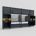 M1221 Modular Work Bench - H3100mm x W5700mm | Laminate WBT | Dark Grey