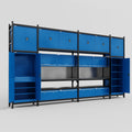 M1221 Modular Work Bench - H3100mm x W5700mm | Laminate WBT | Blue