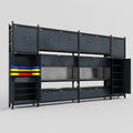 M1221 Modular Work Bench - H3100mm x W5700mm | Laminate WBT | Dark Grey
